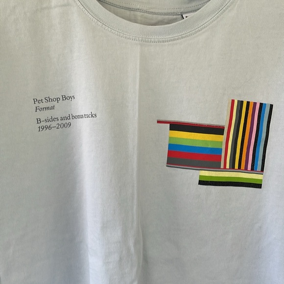 Pet Shop Boys - Limited Zara T-Shirt - Size Medium "B Sides" Light Blue - Picture 2 of 7